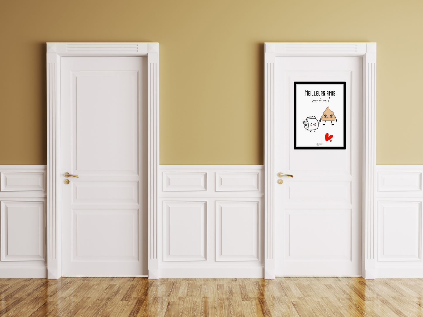 Affiche toilettes humour - Meilleurs amis...