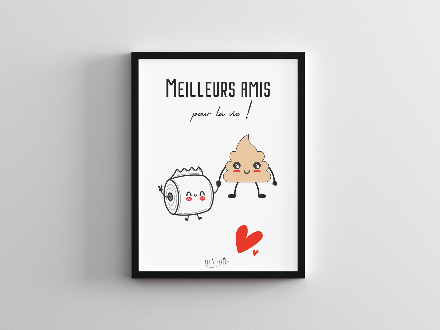 Affiche toilettes humour - Meilleurs amis...