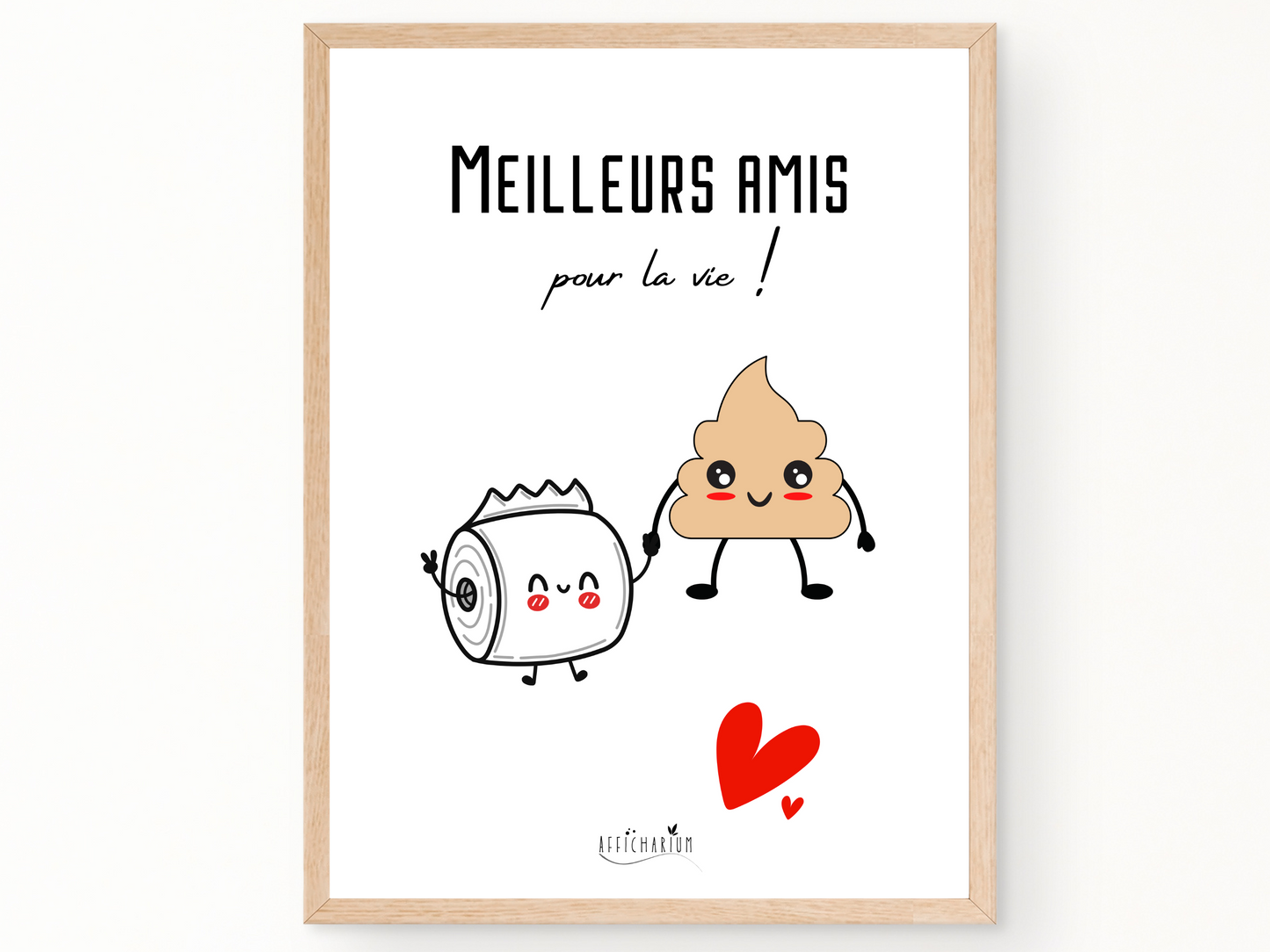 Affiche toilettes humour - Meilleurs amis...