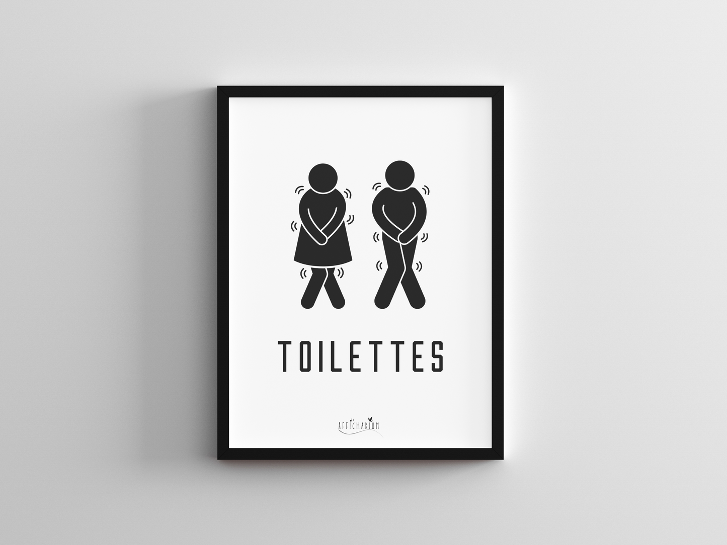 Affiche toilettes humour - Icones