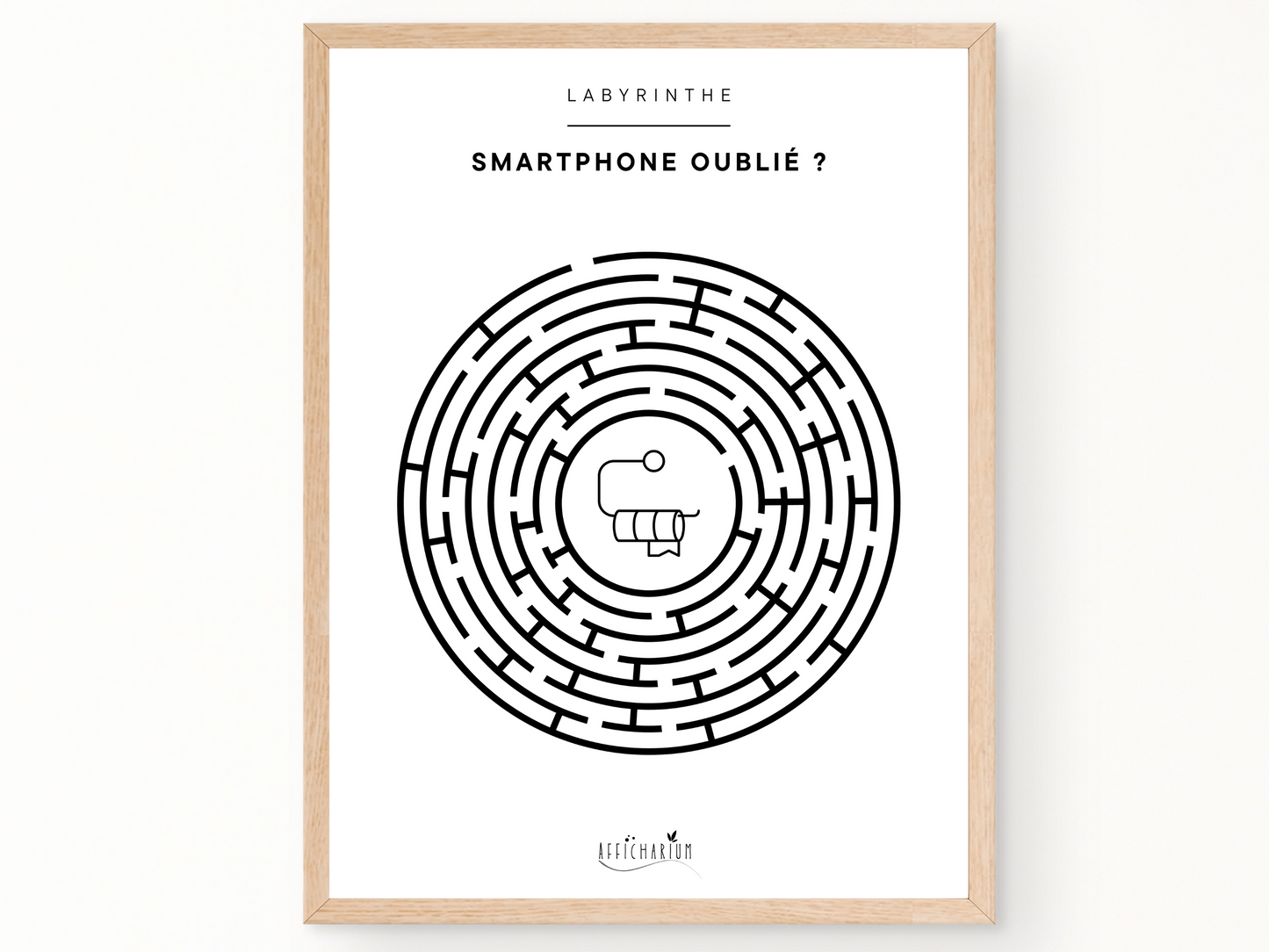 Affiche toilettes labyrinthe