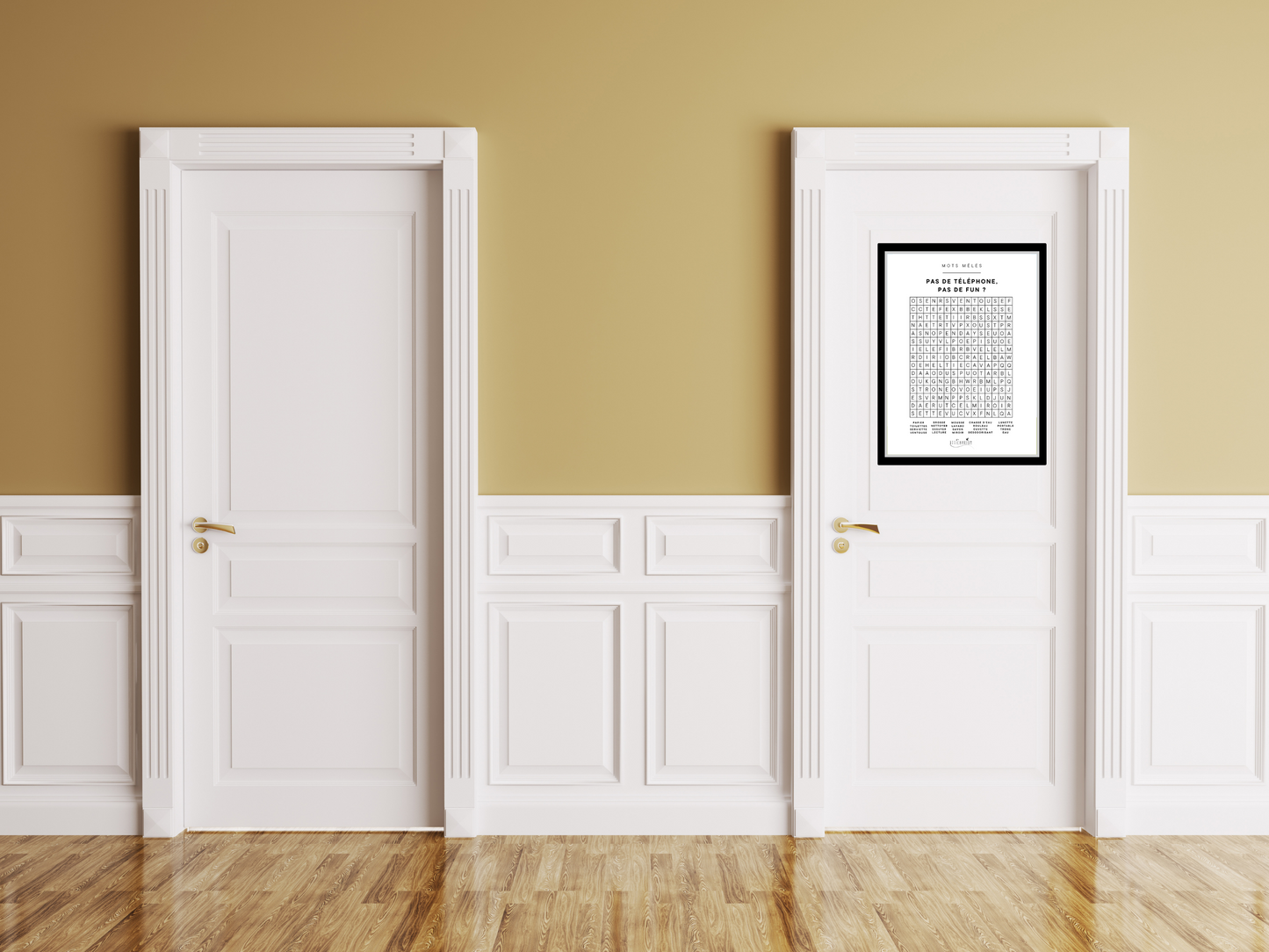 Affiche toilettes mots mêlés