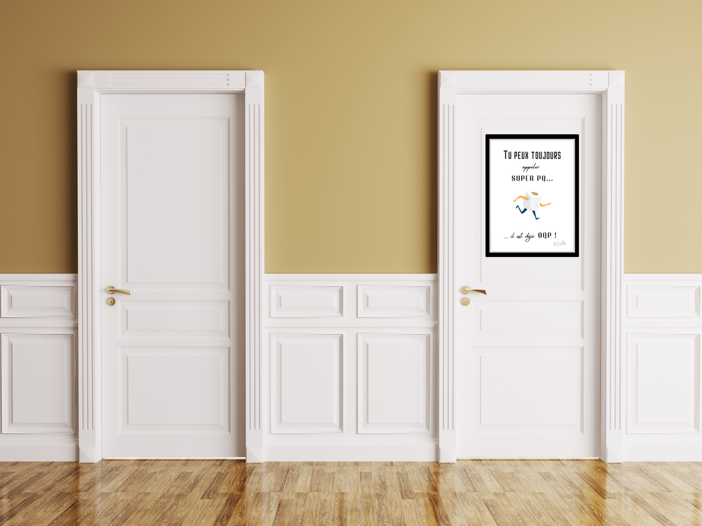 Affiche toilettes humour - Super PQ