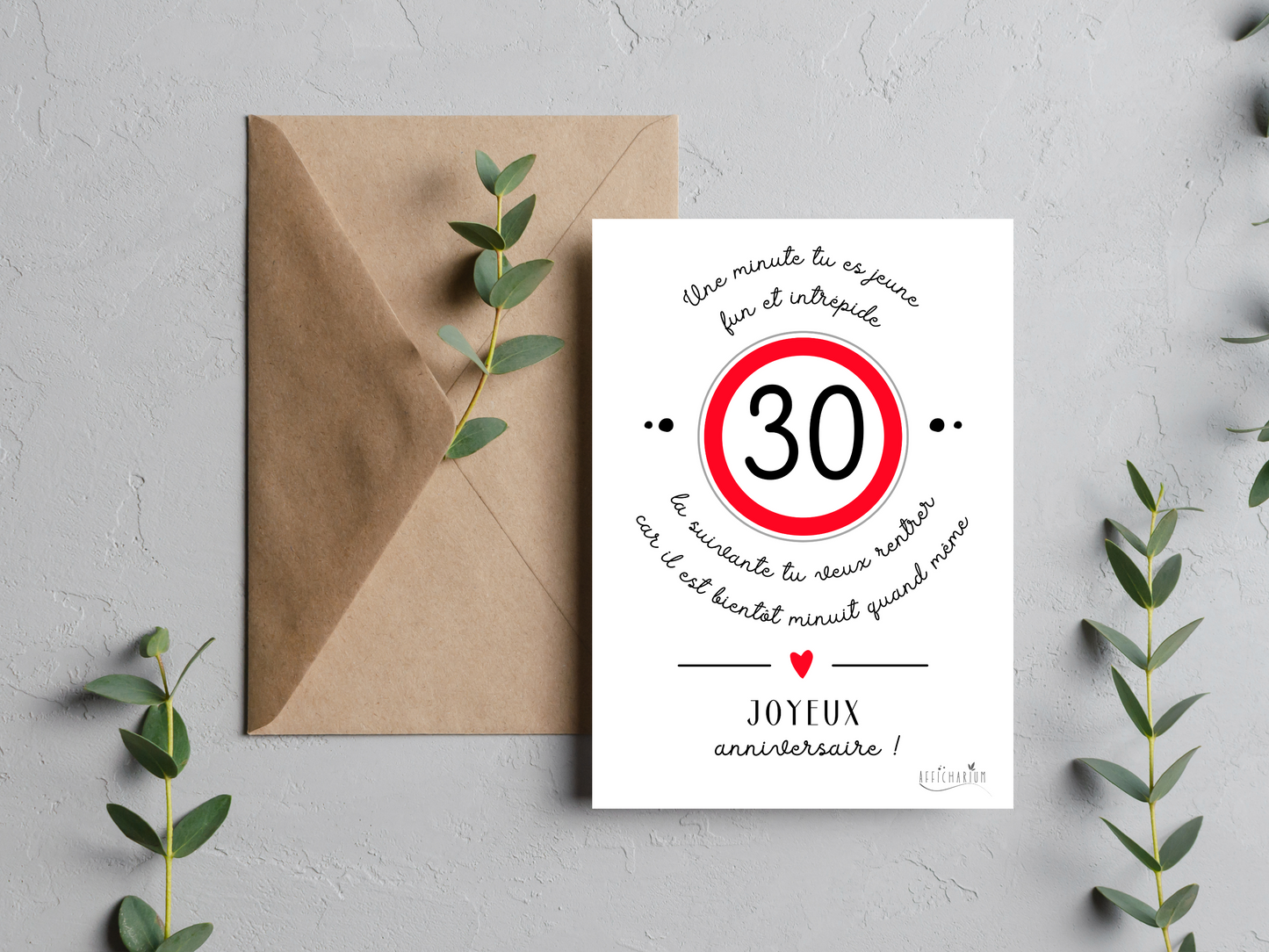Carte anniversaire humour - 30 ans