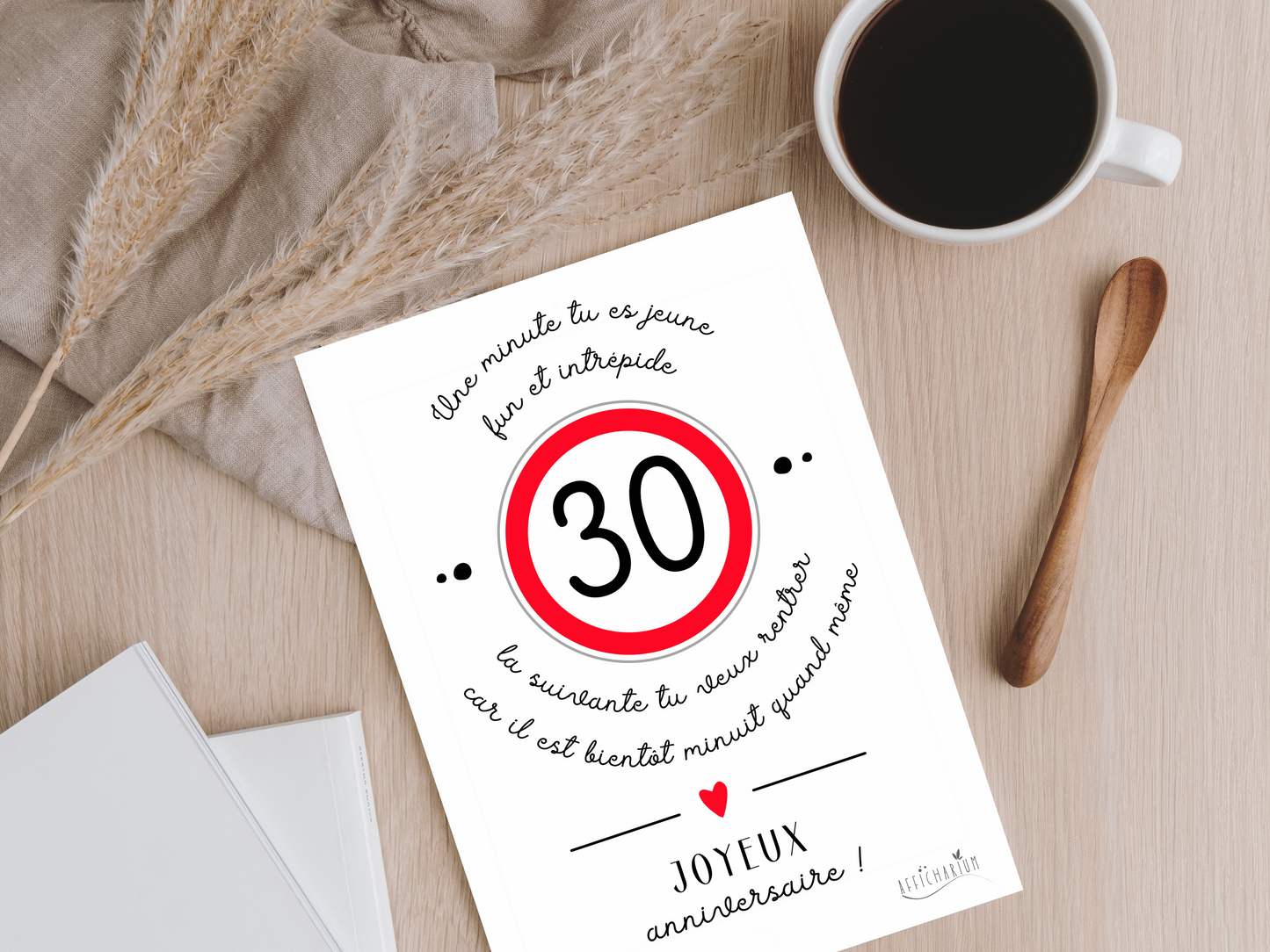 Carte anniversaire humour - 30 ans