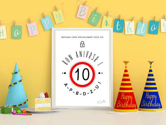 Carte anniversaire humoristique ado - 10 ans