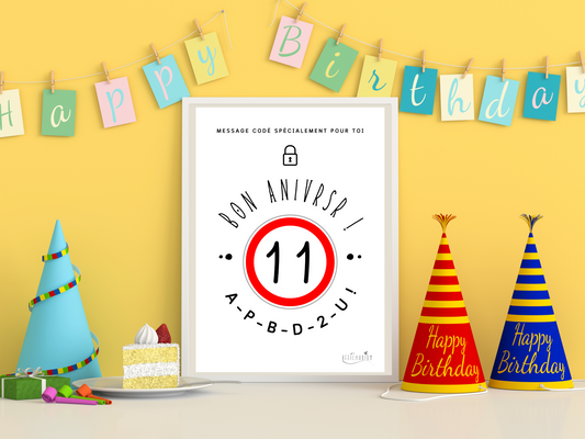 Carte anniversaire humoristique ado - 11 ans