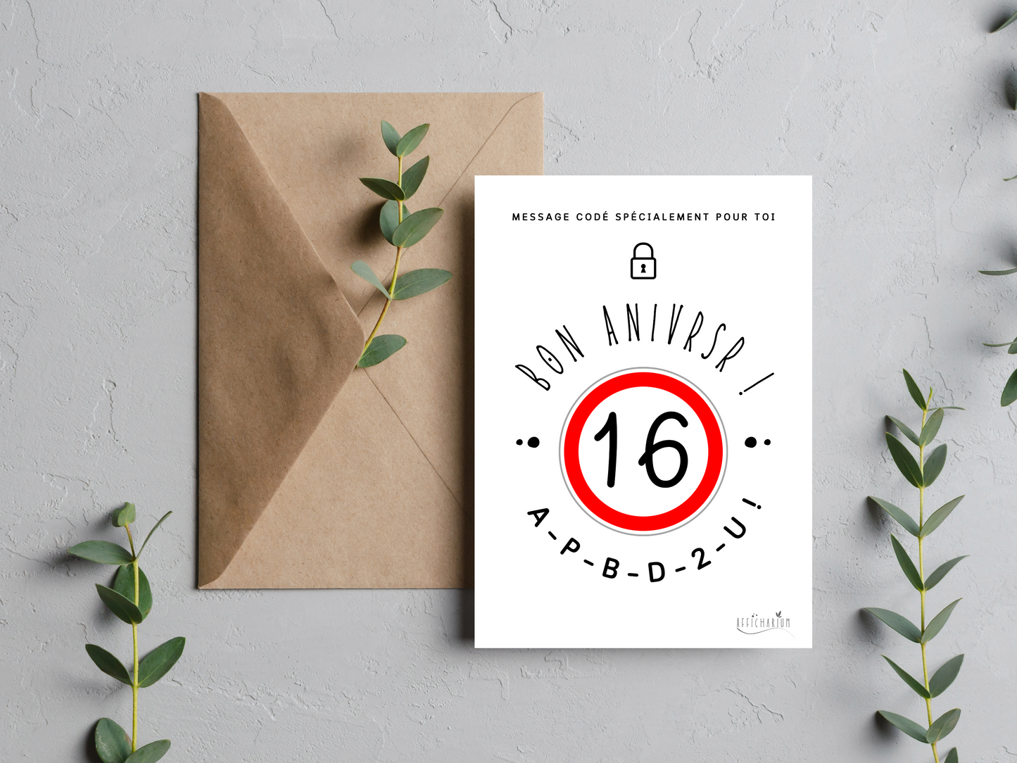 Carte anniversaire humoristique ado - 16 ans