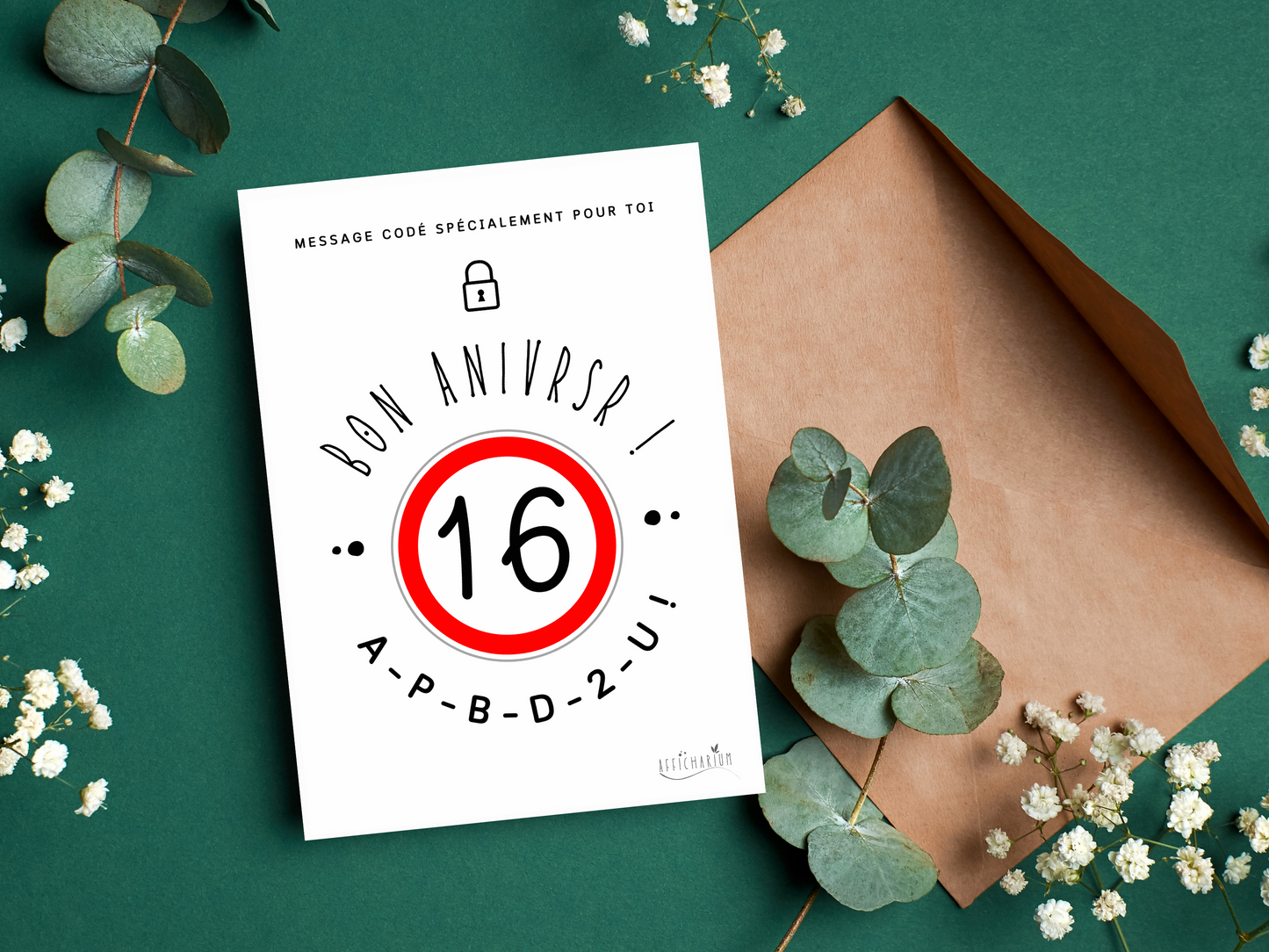Carte anniversaire humoristique ado - 16 ans