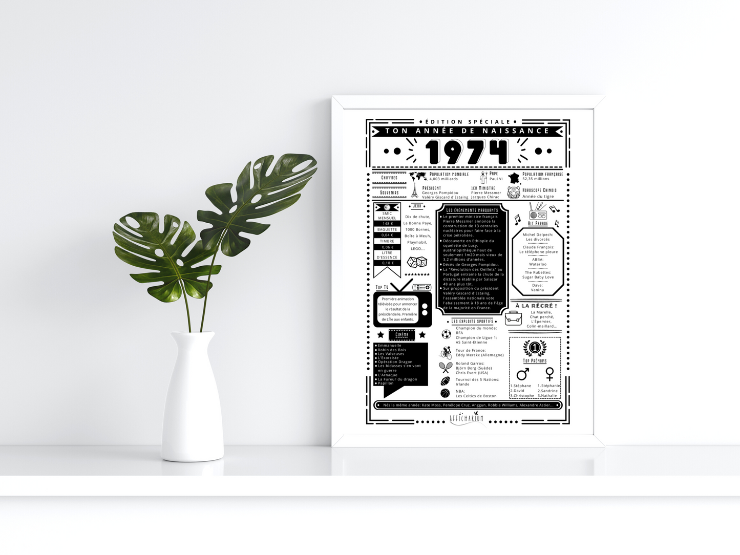 Journal de naissance 1974