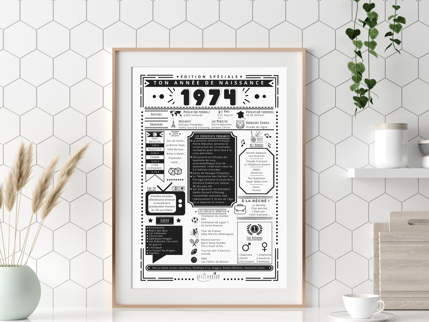 Journal de naissance 1974