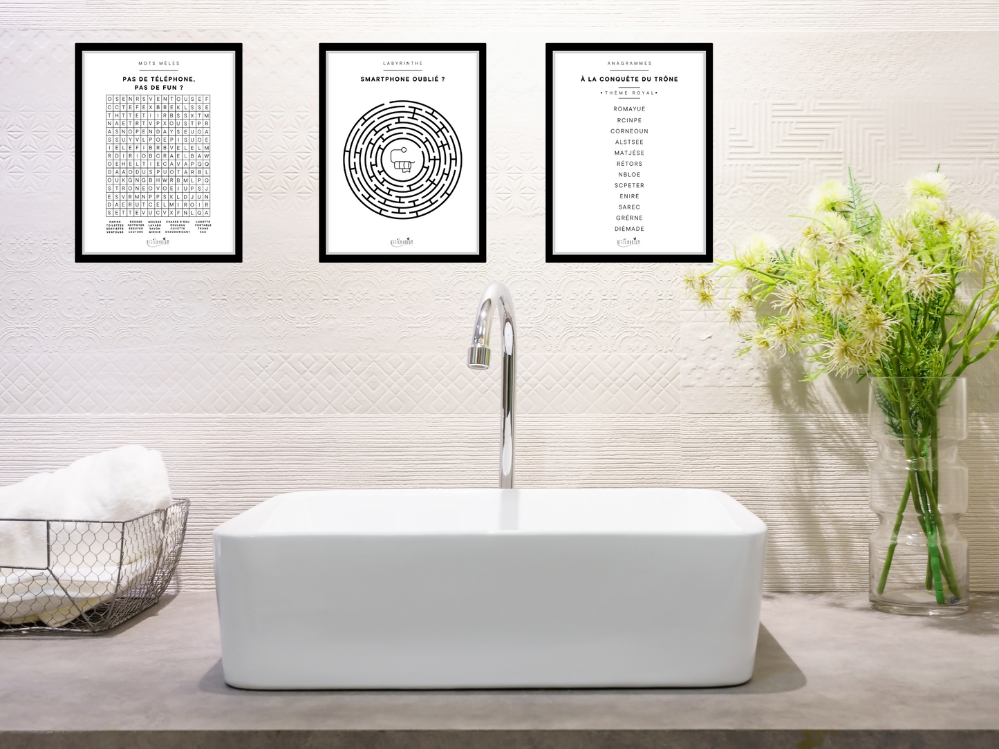 Affiches toilettes - LOT DE 3