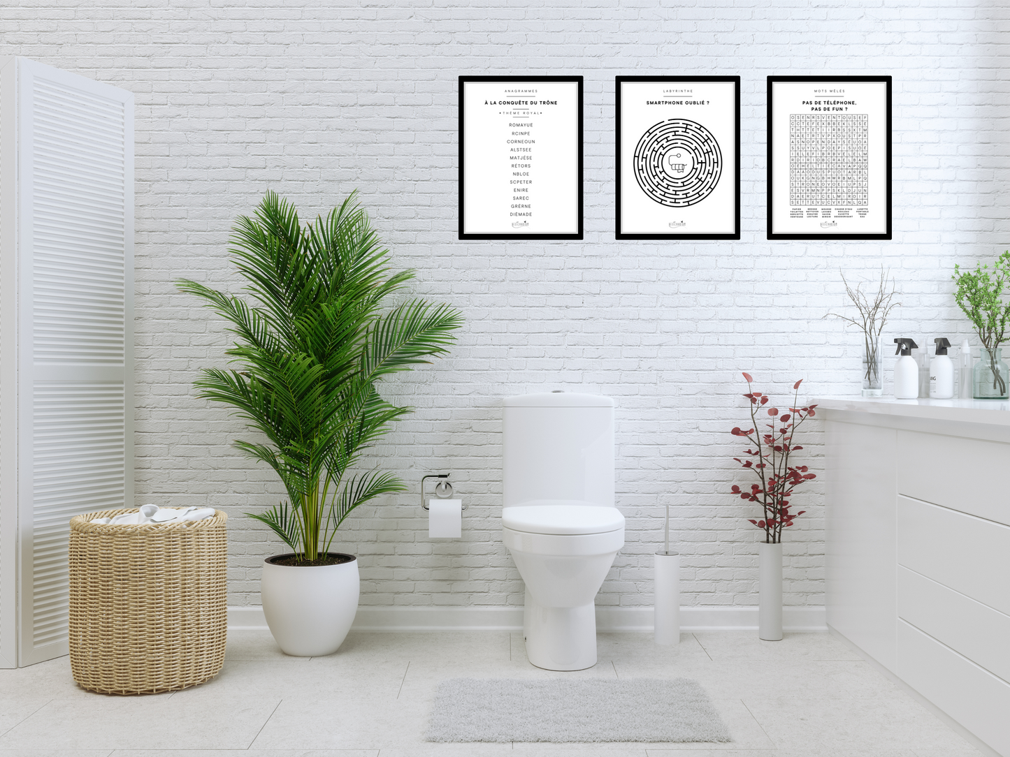 Affiches toilettes - LOT DE 3