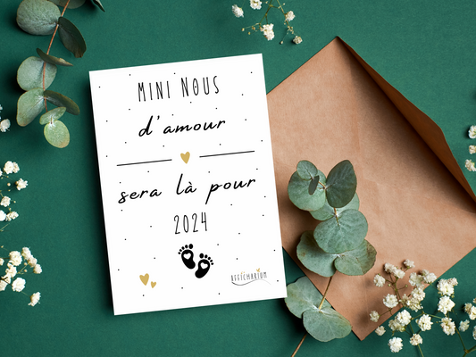 Carte mini nous - annonce grossesse