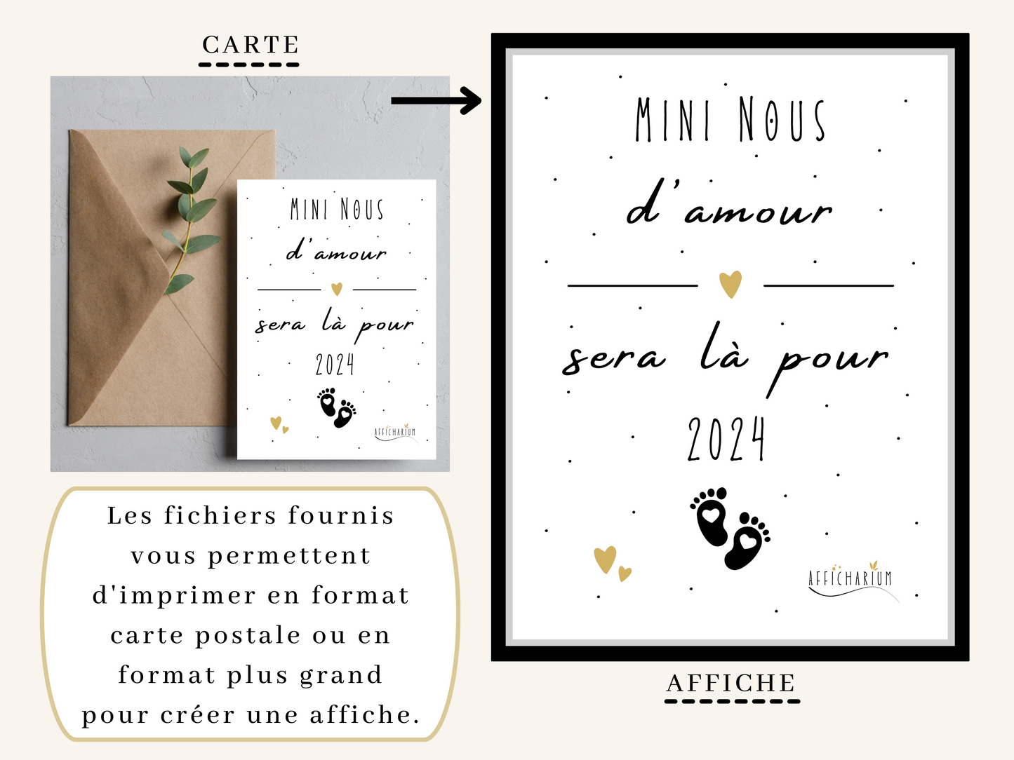 Carte mini nous - annonce grossesse