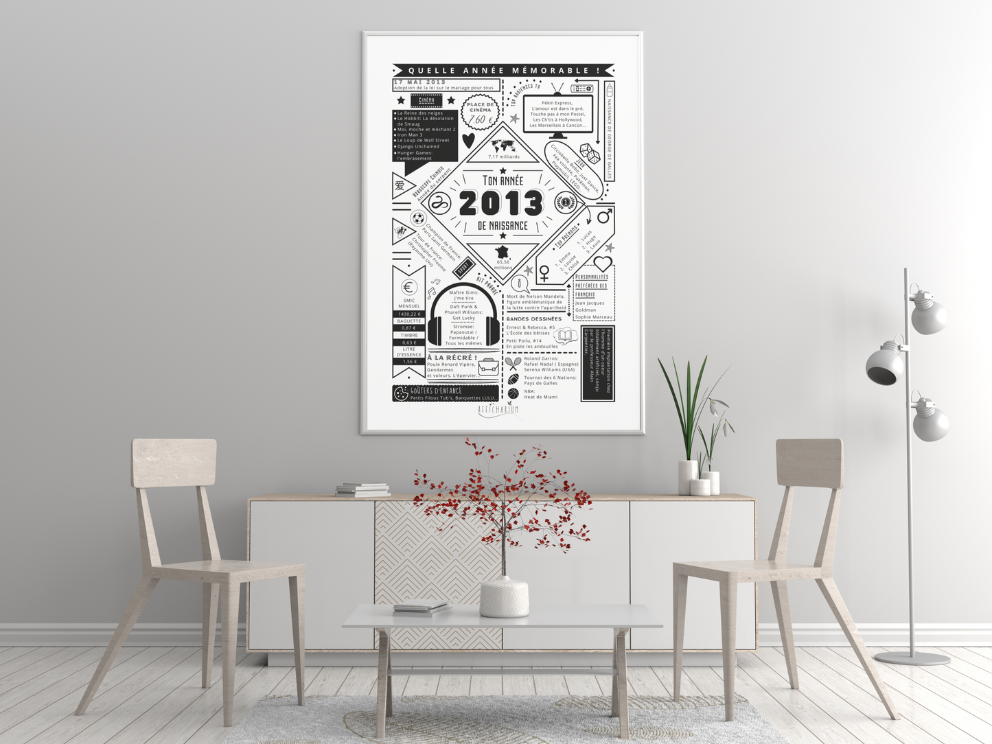 Affiche 2013 année de naissance