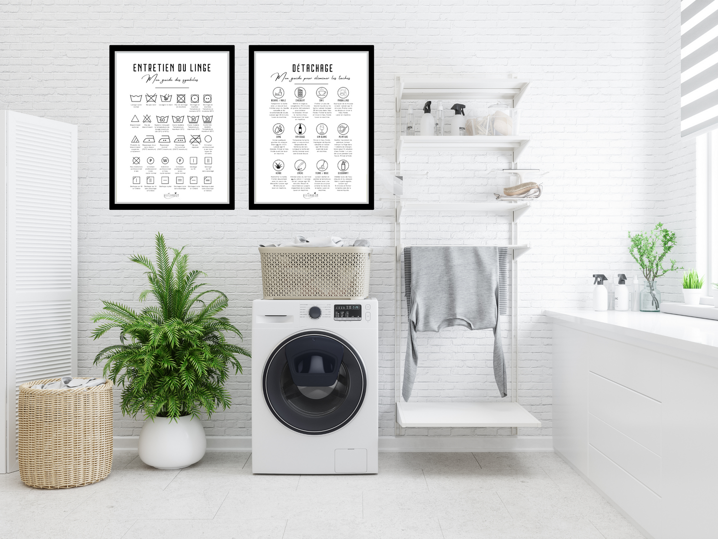 Affiches buanderie x 2