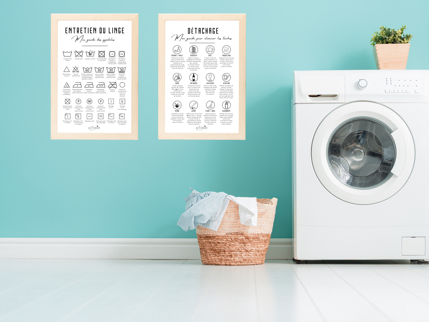 Affiches buanderie x 2
