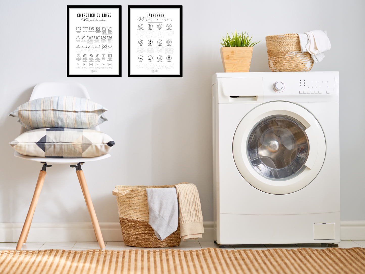 Affiches buanderie x 2