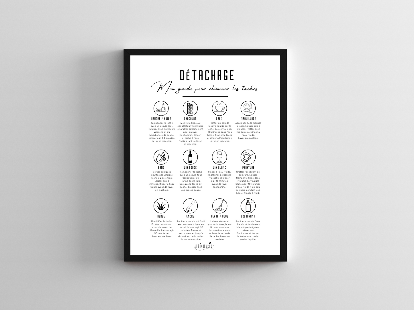 Affiche buanderie - Entretien du linge