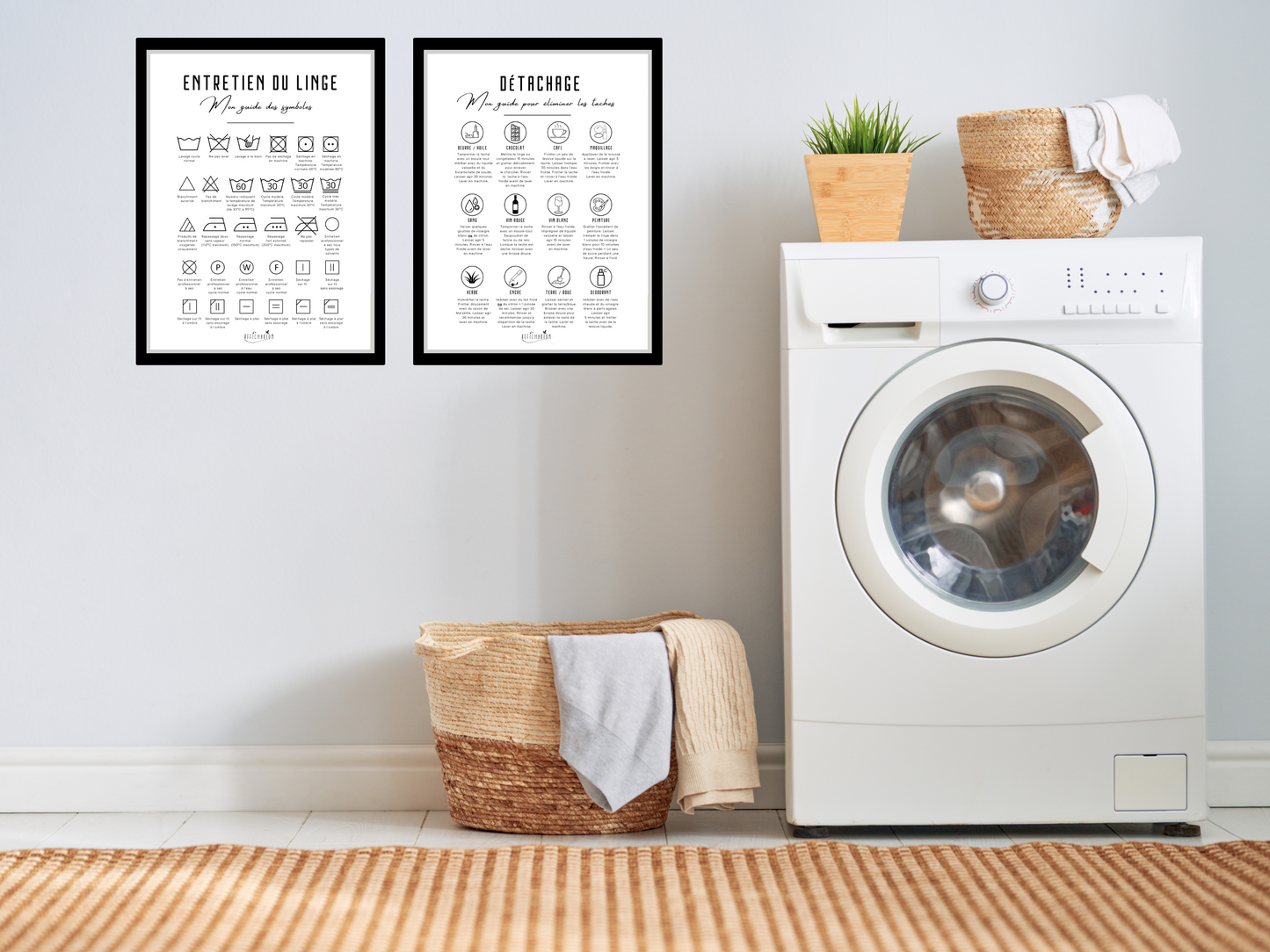 Affiches buanderie x 2