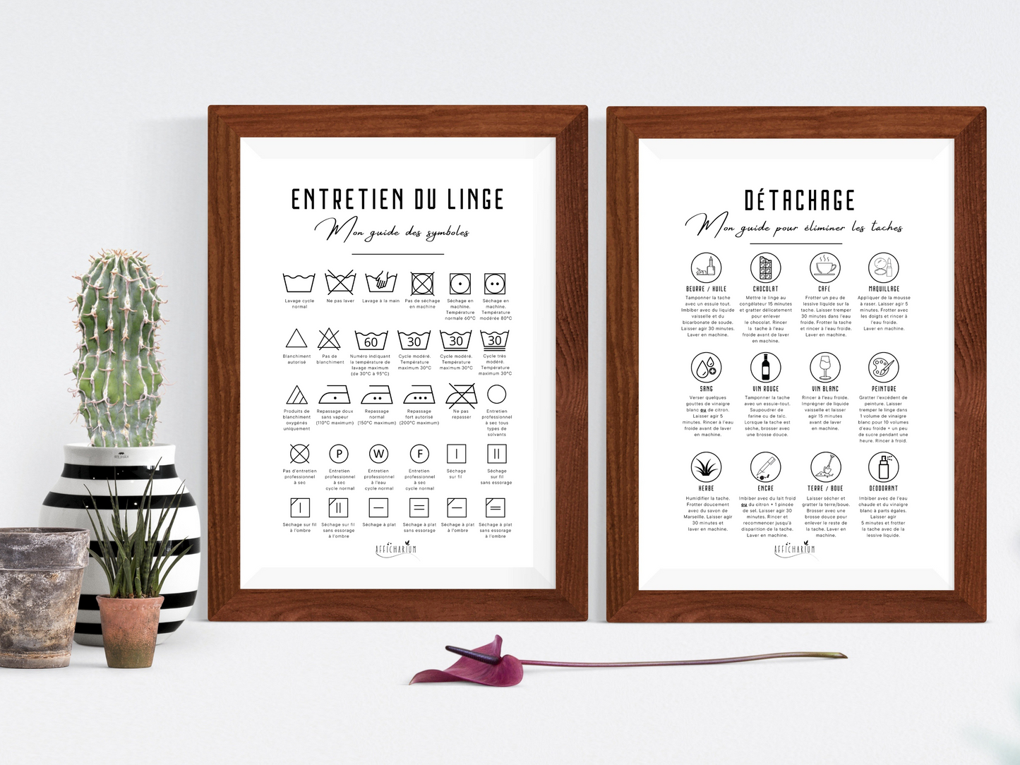 Affiches buanderie x 2