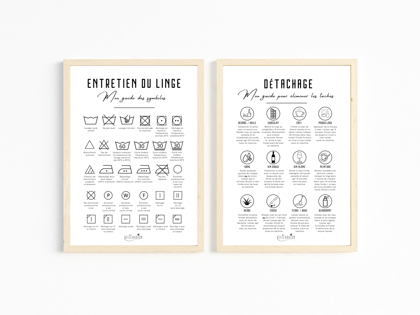 Affiches buanderie x 2