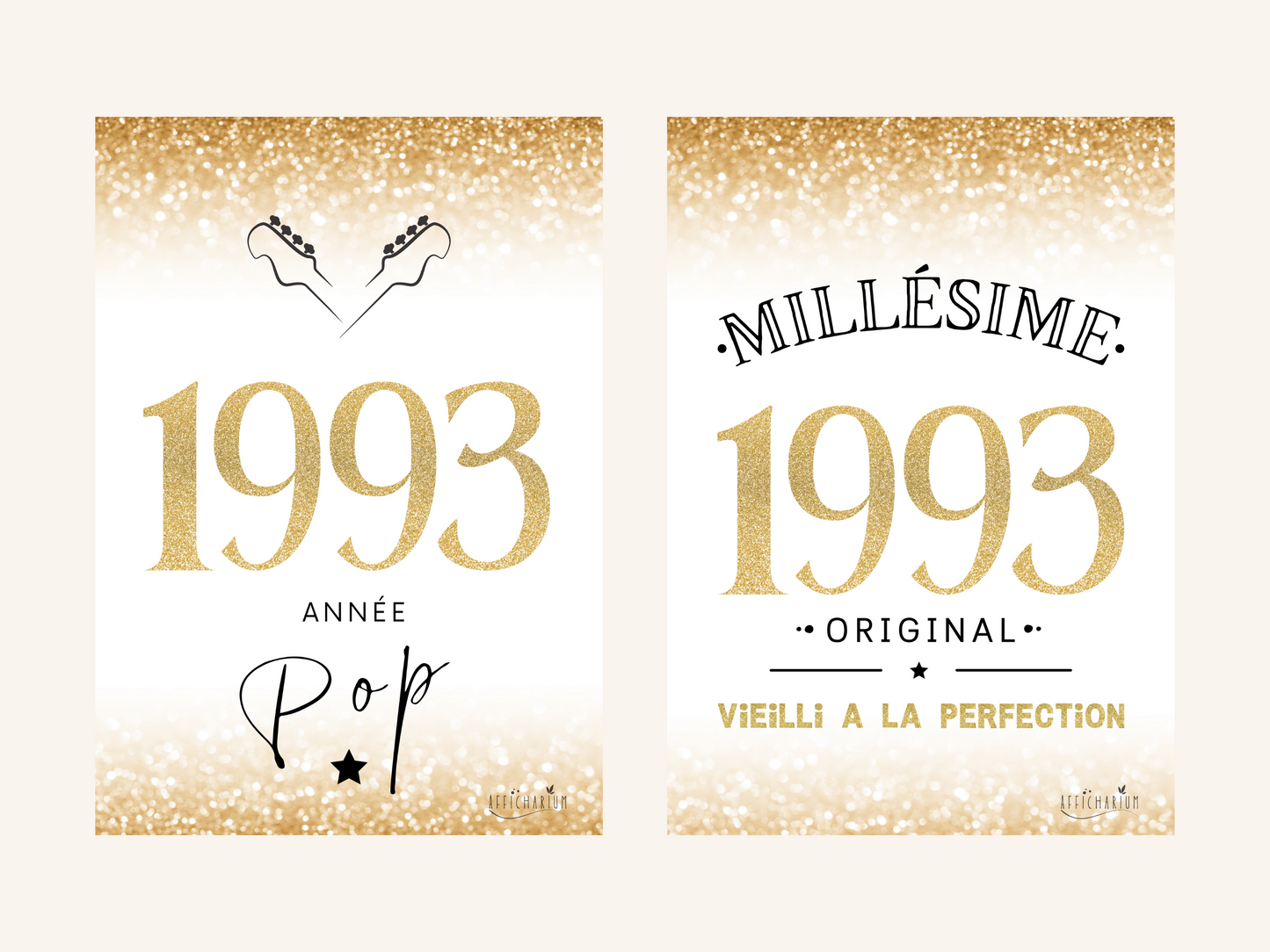 Affiches décoration anniversaire 30 ans