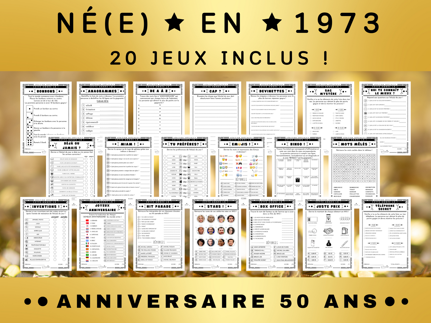 Jeux anniversaire 1973 - 50 ans