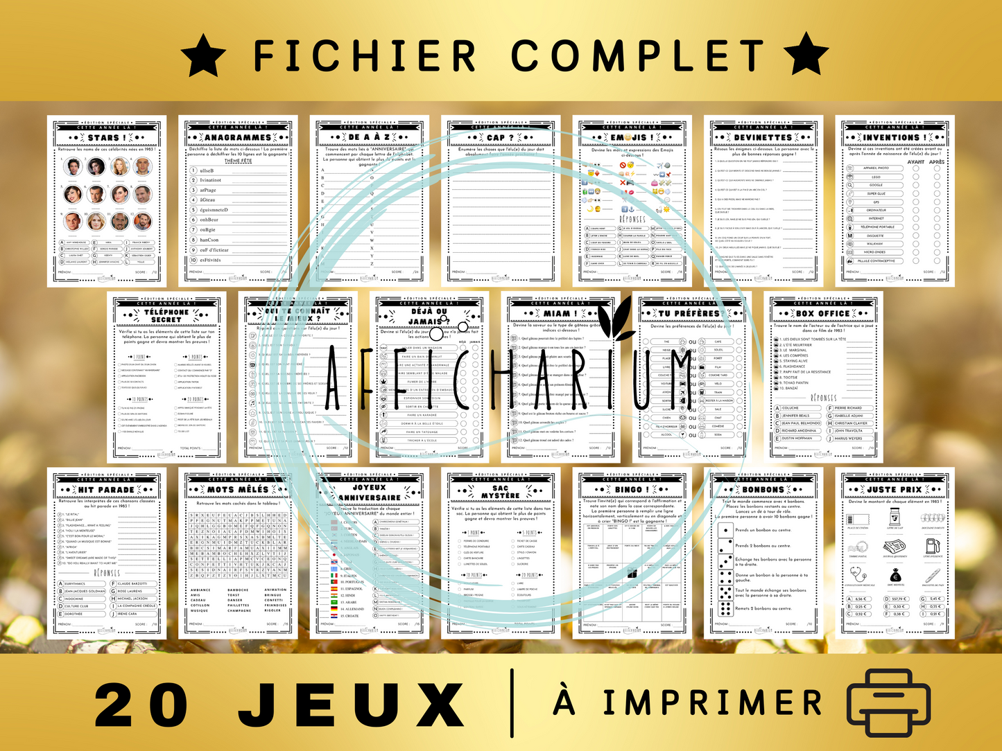Jeux anniversaire 1983 - 40 ans