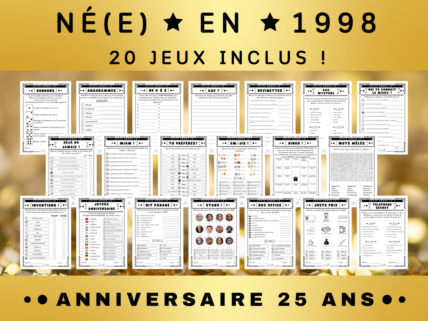 Jeux anniversaire 1998 - 25 ans