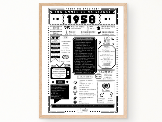 Journal de naissance 1958