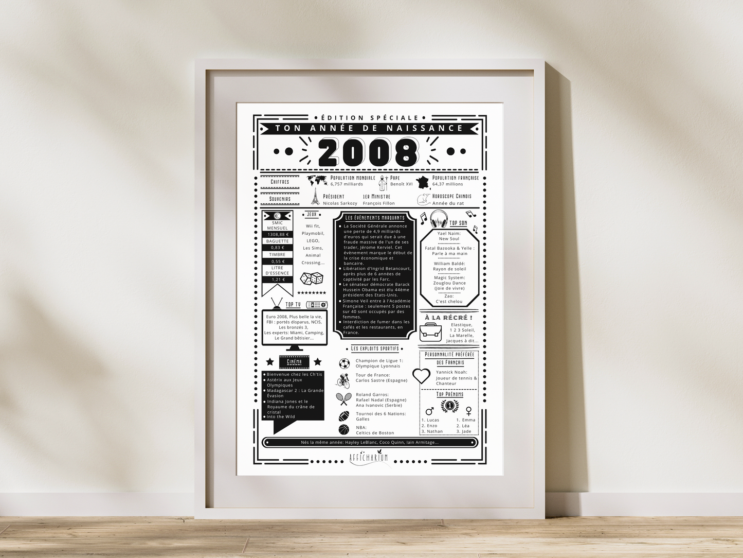 Journal de naissance 2008