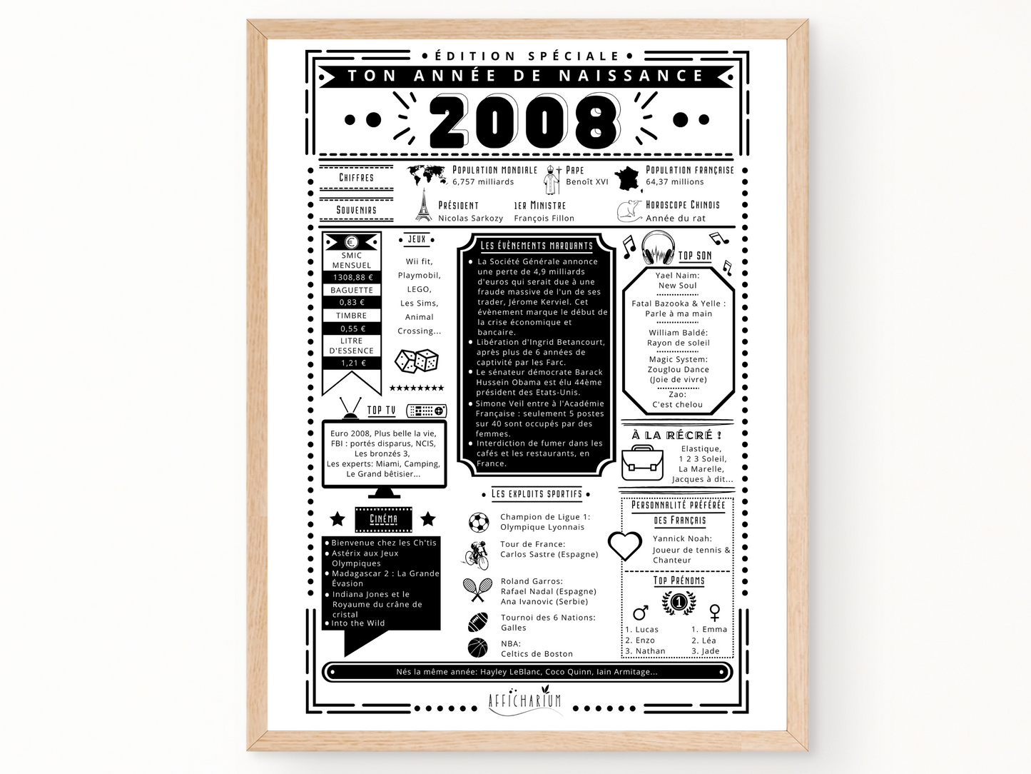 Journal de naissance 2008