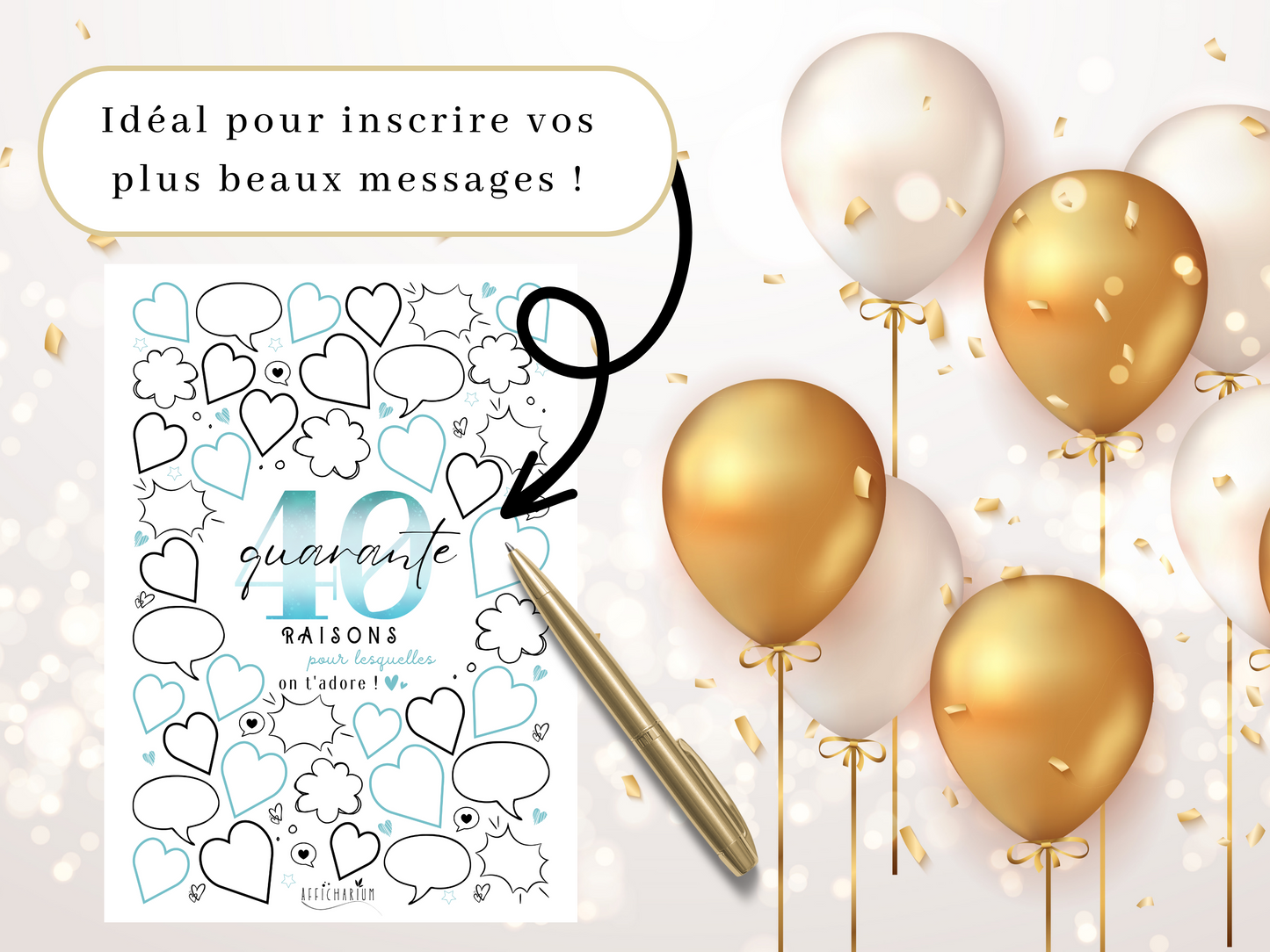 Affiche anniversaire 40 ans - BLEU