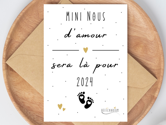 Carte mini nous - annonce grossesse