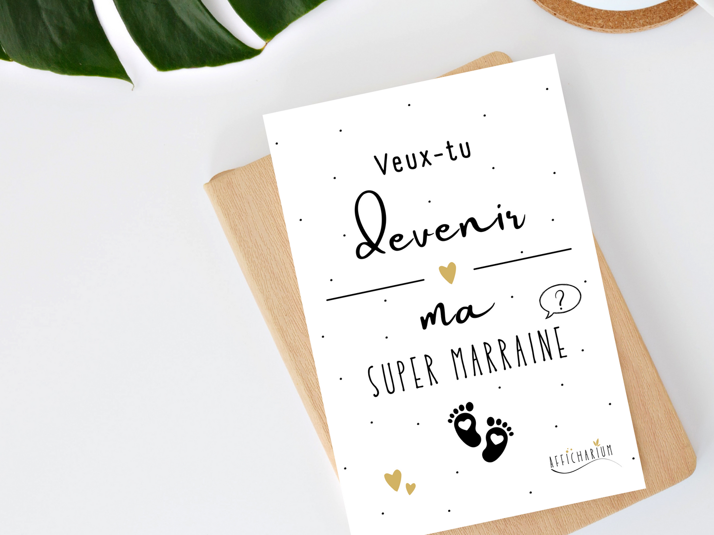 Carte demande Veux-tu devenir ma marraine : Zü