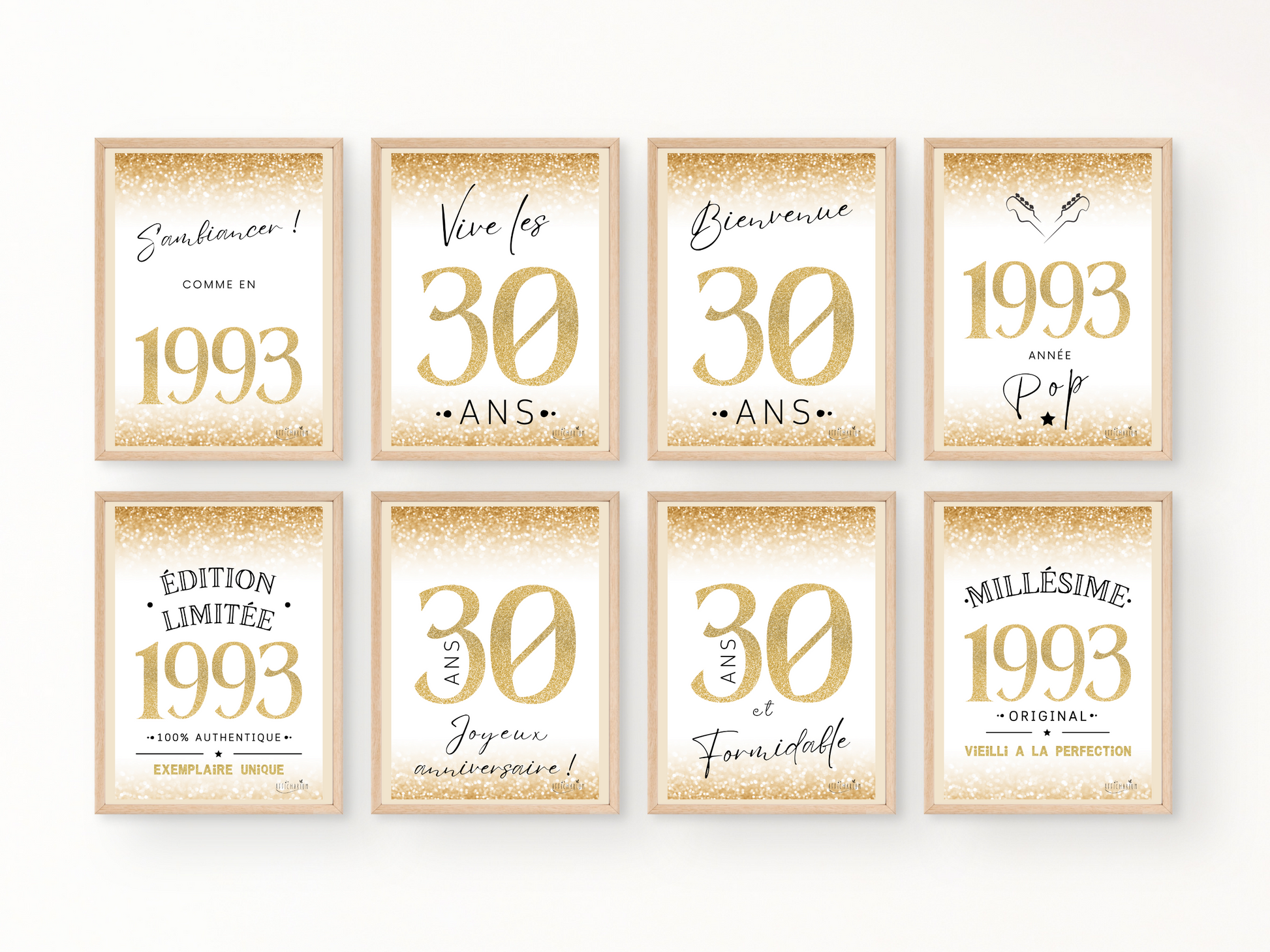 Affiches décoration anniversaire 30 ans – Afficharium